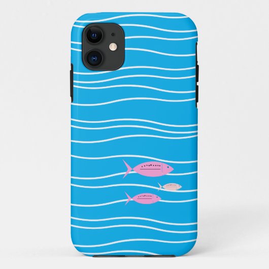 Retro Fish Hoesje-Mate iPhone Case (Achterkant)