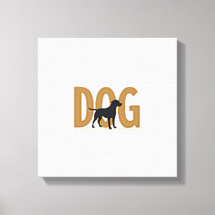 Retro Fitness Lifestyle Husky Workout Hond Cartoon Canvas Afdruk