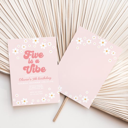 Retro Five is een Vibe maisy 5e verjaardag Kaart