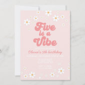 Retro Five is een Vibe maisy 5e verjaardag Kaart (Voorkant)