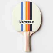 Retro Five Pin Gestreept met Naam Tafeltennisbatje (Achterkant)