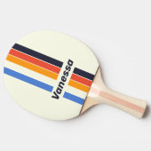 Retro Five Pin Striped with Name Tafeltennisbatje (Zijkant)