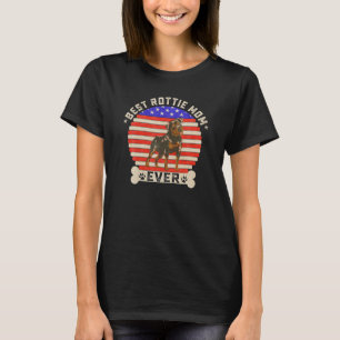 retro Flag Beste rottweiler Mam ooit Rottie T-shirt