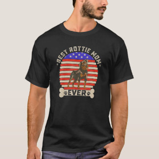 retro Flag Beste rottweiler Mam ooit Rottie T-shirt