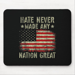 Retro Flag Hate heeft nooit een natie groot anti-T Muismat