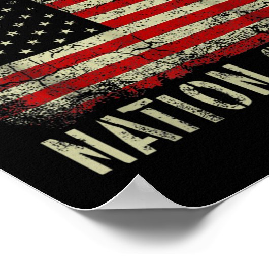 Retro Flag Hate heeft nooit een natie groot anti-T Poster (Hoek)