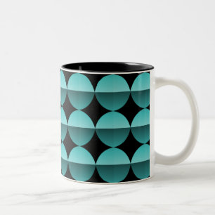 Retro Flair Mok, Vibrant Turquoise Tweekleurige Koffiemok