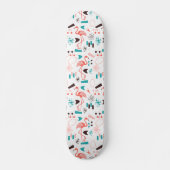 Retro Flamingo 1950 Persoonlijk Skateboard (Voorkant)