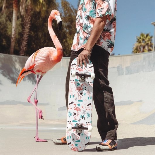 Retro Flamingo 1950 Persoonlijk Skateboard