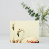 Retro Flamingo Bedankkaart (Staand voorkant)