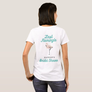 Retro Flamingo Bride's Flock Vrijgezellenfeest bla T-shirt