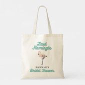 Retro Flamingo Bruiden Kusteren Bruiloft Feest Tote Bag (Achterkant)
