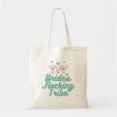 Retro Flamingo Bruidsvluchten Bruiloft Feest Tote Bag (Voorkant)