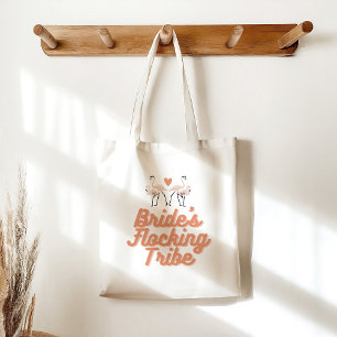 Retro Flamingo Bruidsvluchten Bruiloft Feest Tote Bag