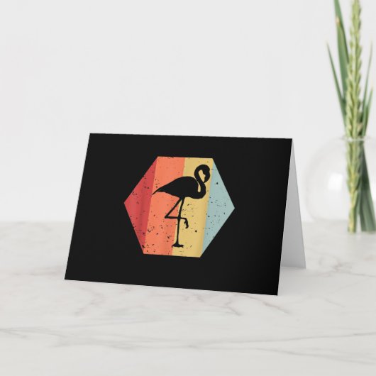 Retro  Flamingo | Cute Flamingo Lover Bedankkaart (Voorkant)