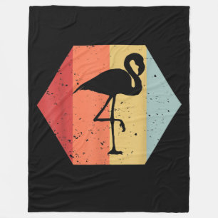 Retro Flamingo Cute Flamingo Lover Fleece Deken