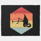 Retro Flamingo | Cute Flamingo Lover Fleece Deken (Voorkant (Horizontaal))