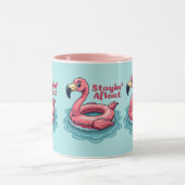 Retro Flamingo Drijver Funny Zomer Mok (Midden)