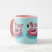 Retro Flamingo Drijver Funny Zomer Mok (Voorkant links)