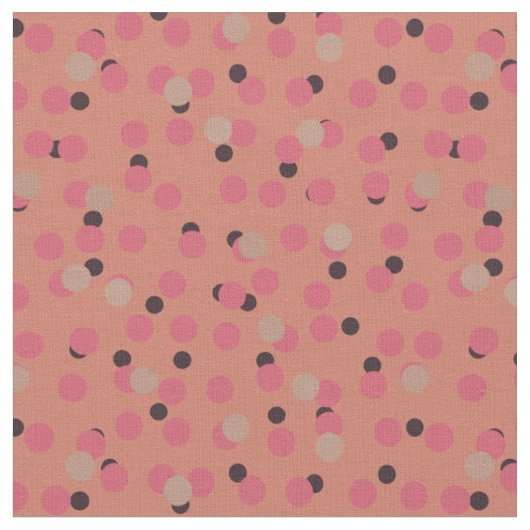 Retro Flamingo Fizz Bold Roze Stippen   Stof (Close Up)