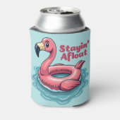 Retro Flamingo Float Funny Summer Blikjeskoeler (Blikje Achterkant)