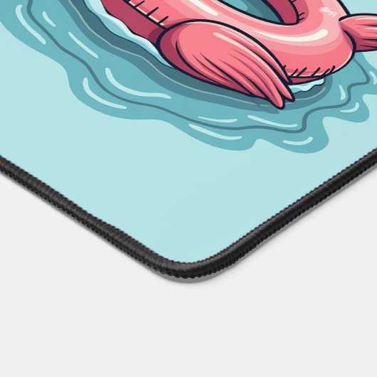 Retro Flamingo Float Funny Summer Bureaumat (Hoek)