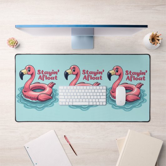 Retro Flamingo Float Funny Summer Bureaumat (Kantoor 1)