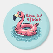 Retro Flamingo Float Funny Summer Magneet (Voorkant)