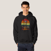 Retro Flamingo Mam Flowers Leopard Flaming Hoodie (Voorkant volledig)