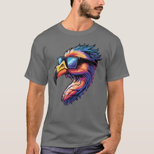 Retro Flamingo met zonnebril Classic Chill Vibes T-shirt (Voorkant)