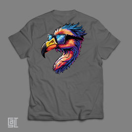 Retro Flamingo met Zonnebril Klassieke Ontspannen T-shirt
