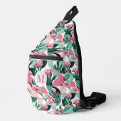 Retro flamingo monogram sling bag (Rechterhoek)