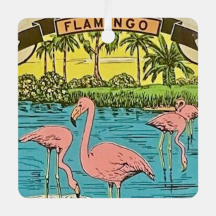 Retro Flamingo Ornament