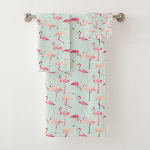 Retro-Flamingo patroon Bad Handdoek