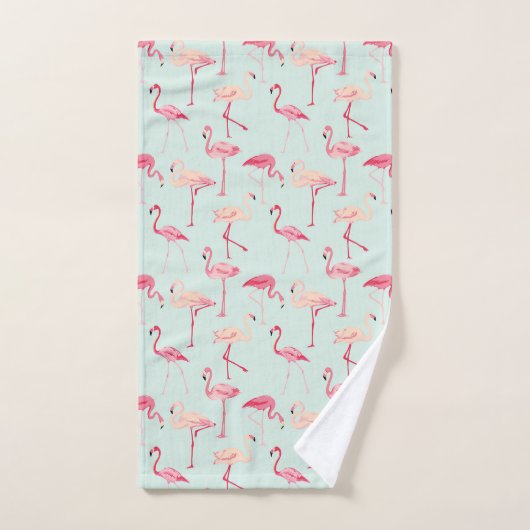 Retro-Flamingo patroon Bad Handdoek (Handdoek)