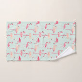 Retro-Flamingo patroon Bad Handdoek (Handdoek)