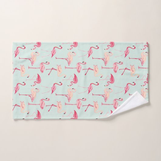 Retro-Flamingo patroon Bad Handdoek (Handdoek)