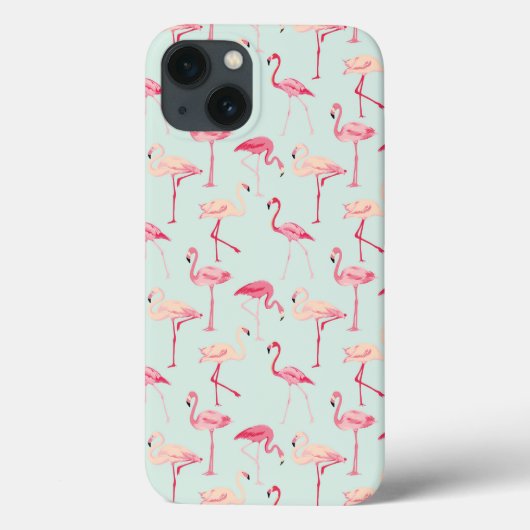Retro-Flamingo patroon Case-Mate iPhone Case (Achterkant)