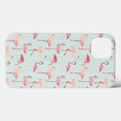 Retro-Flamingo patroon Case-Mate iPhone Case (Achterkant (horizontaal))