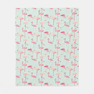 Retro-Flamingo patroon Fleece Deken