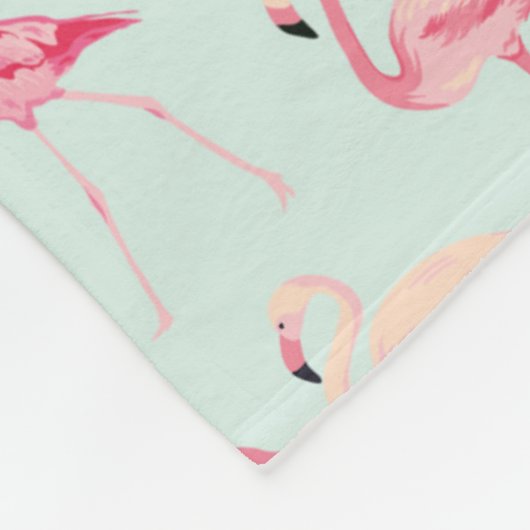 Retro-Flamingo patroon Fleece Deken (Hoek)