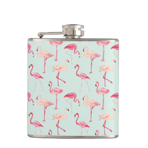 Retro-Flamingo patroon Heupfles