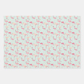 Retro-Flamingo patroon Inpakpapier Vel (Voorkant 3)