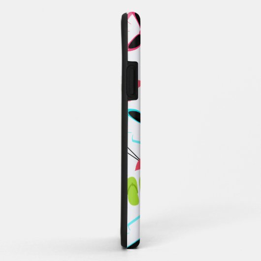 Retro Flamingo patroon iPhone 5 Hoesje (Achterkant/rechts)