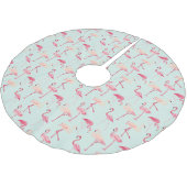 Retro-Flamingo patroon Kerstboom Rok (Gekanteld)