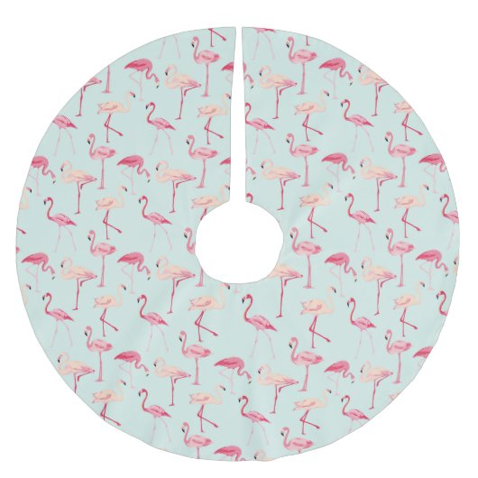 Retro-Flamingo patroon Kerstboom Rok (Voorkant)