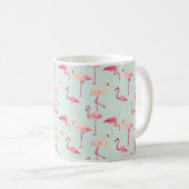 Retro-Flamingo patroon Koffiemok (Voorkant rechts)