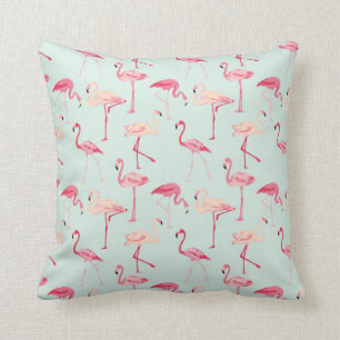 Retro-Flamingo patroon Kussen