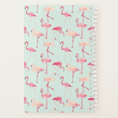 Retro-Flamingo patroon | Monogram Planner (Achterkant)