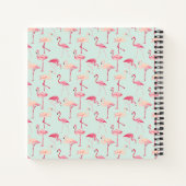 Retro-Flamingo patroon Notitieboek (Achterkant)